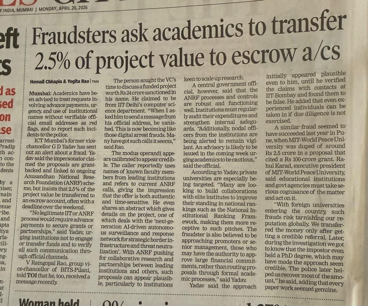 Newspaper Clipping